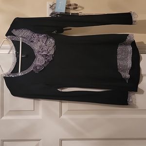 BKE Boutique sequin accent top. Size small